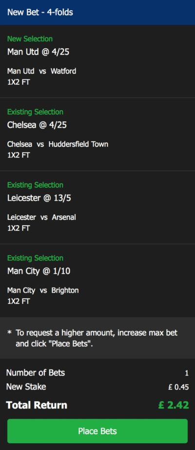 10 Bet Add to Bet