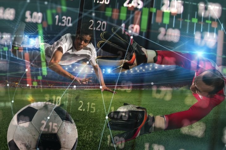 Football stats with players overlaid