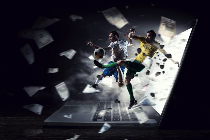 Football players coming out laptop