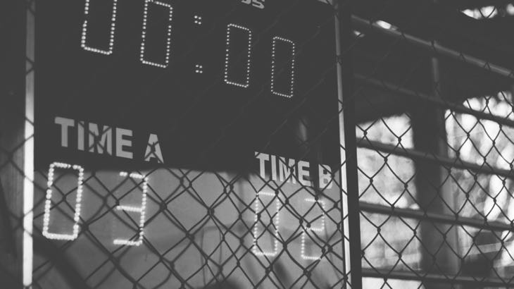 Scoreboard black and white